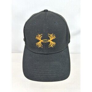 Under Armour Hat Tree Branch Logo Baseball Cap Black Orange OSFA Hunting